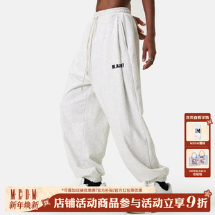 街头宽松字母印花抽绳休闲运动卫裤 MEDM潮牌束脚长裤 子男国潮美式