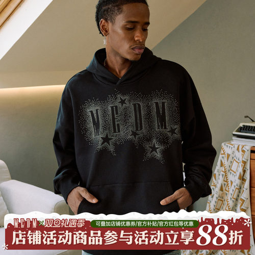 MEDM水钻星星logo卫衣