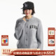 毛衣通勤百搭男女针织衫 MEDM 双层贴皮豹纹四字字母休闲保暖开衫