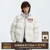 MEDM 马毛漆皮pu耐磨加厚保暖休闲棉服潮牌宽松立领棉衣情侣外套