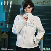 MEDM×咒术回战联名 五条悟印花字母休闲立领夹克皮衣潮流外套冬