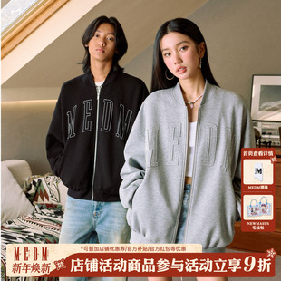 MEDM同色字母贴布绣空气层外套宽松休闲潮流