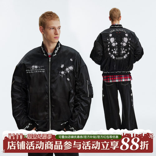 MEDM美式复古棒球领夹克