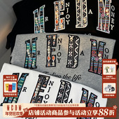 MEDM25SS珍珠民族风设计短袖 潮牌T恤上衣 tee圆领夏季 男女同款 半袖