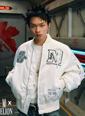 MEDMxEVA联名Mark.06MA1夹克羽绒服美式嘻哈棒球领外套男冬季上衣