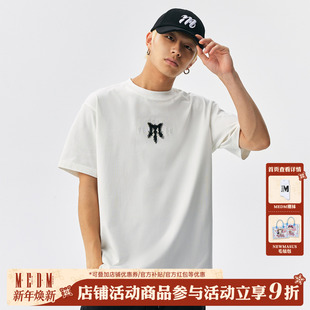 双层贴动物纹皮圆领短袖 MEDM 潮牌休闲情侣T恤秋 披荆斩棘5