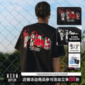 男潮牌情侣款 设计感休闲短袖 上衣 美式 MEDM25SS玫瑰刺绣T恤女夏季