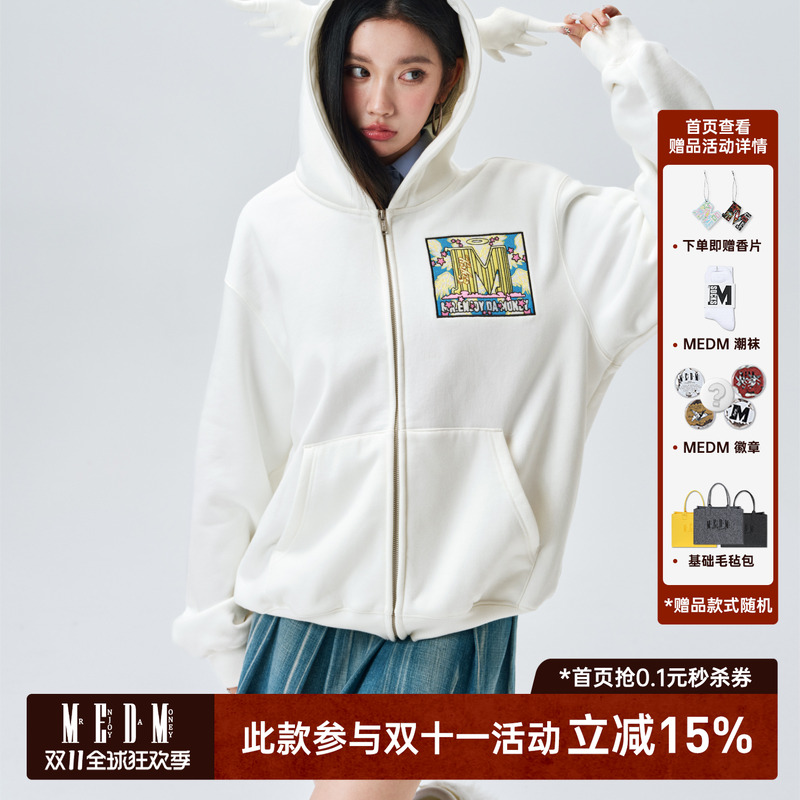 MEDM翅膀加绒拉链卫衣