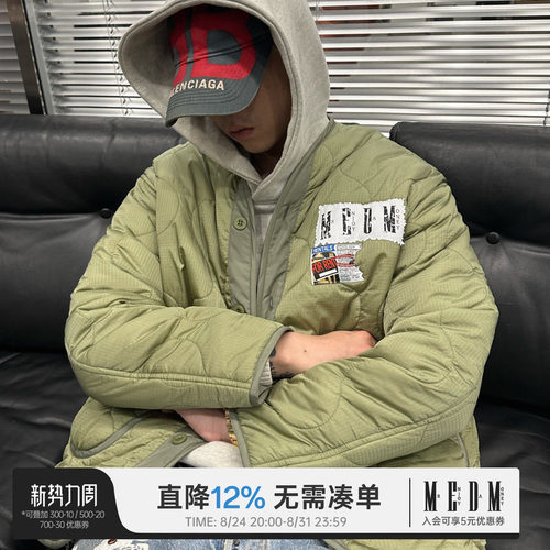 MEDM厚款秋冬贴布绣棉服