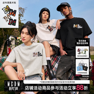 张星特同款 美式 MEDM可替换魔术贴短袖 夏季 体恤 T恤男女情侣款