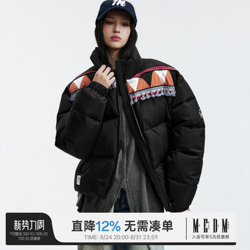 MEDM民族风贴布休闲保暖棉衣