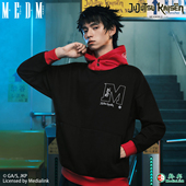 MEDM×咒术回战联名 虎杖拼色休闲连帽卫衣潮流男女宽松加绒帽衫