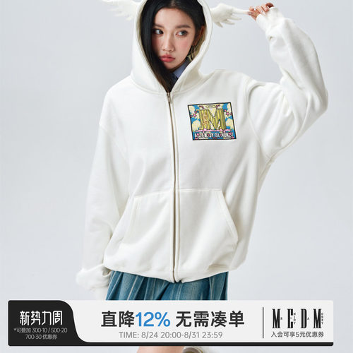 MEDM翅膀加绒拉链卫衣