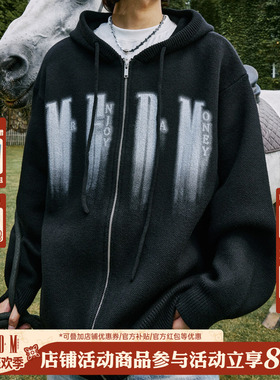 【严浩翔同款】 MEDM幻影毛衣开衫男女秋季拉链针织休闲连帽外套