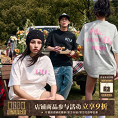 百搭国潮美式 宽松T恤圆领潮流半袖 ins 休闲春夏季 MEDM三色印花短袖