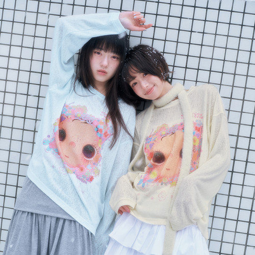 MEDM×YUY玉联名花朵环绕印花T恤
