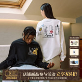 宽松春秋装 男女款 体恤打底上衣服 T恤衫 MEDM25SS蝴蝶花园刺绣长袖