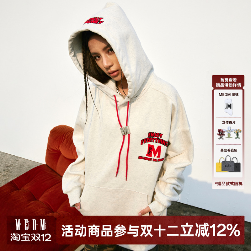 金属标MEDM国潮连帽卫衣帽衫