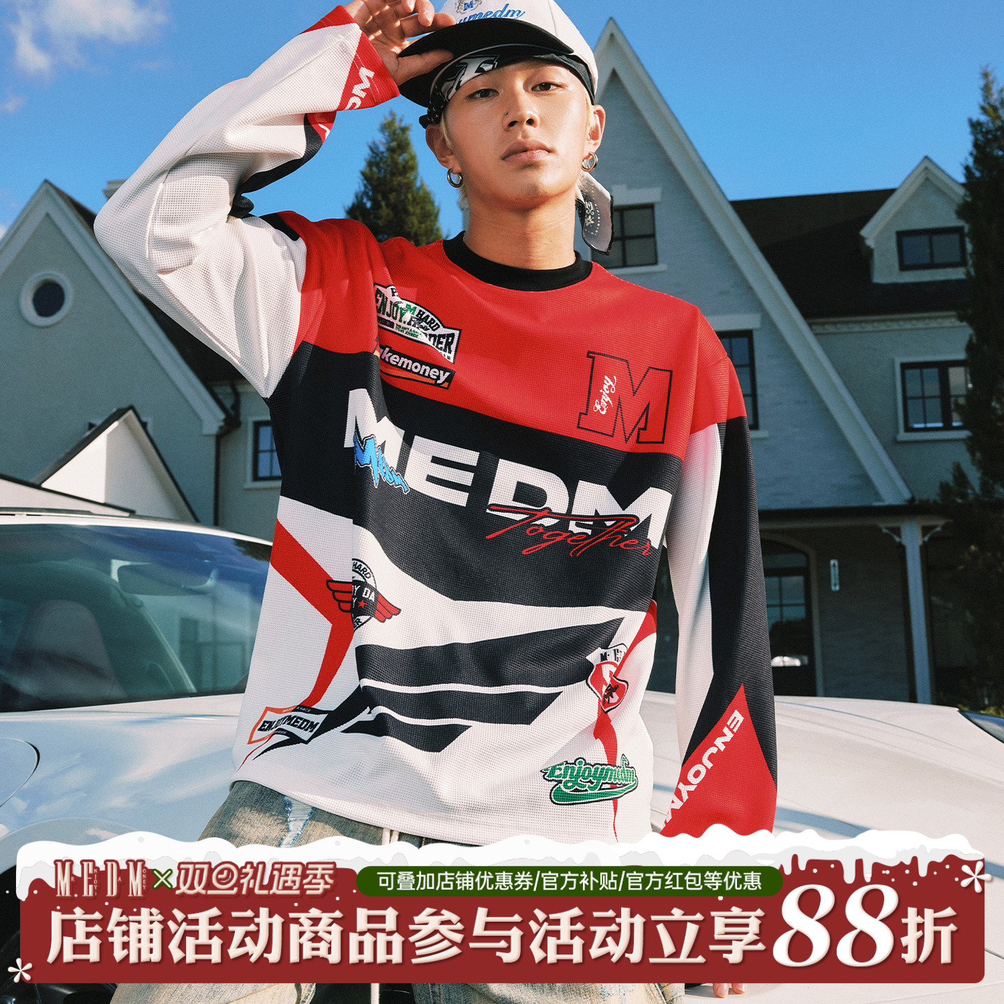 medm秋季机车上衣宽松T恤