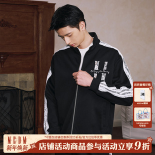 MEDM 蕾丝贴织带休闲立领夹克潮牌通勤帅气宽松拉链外套男女春秋