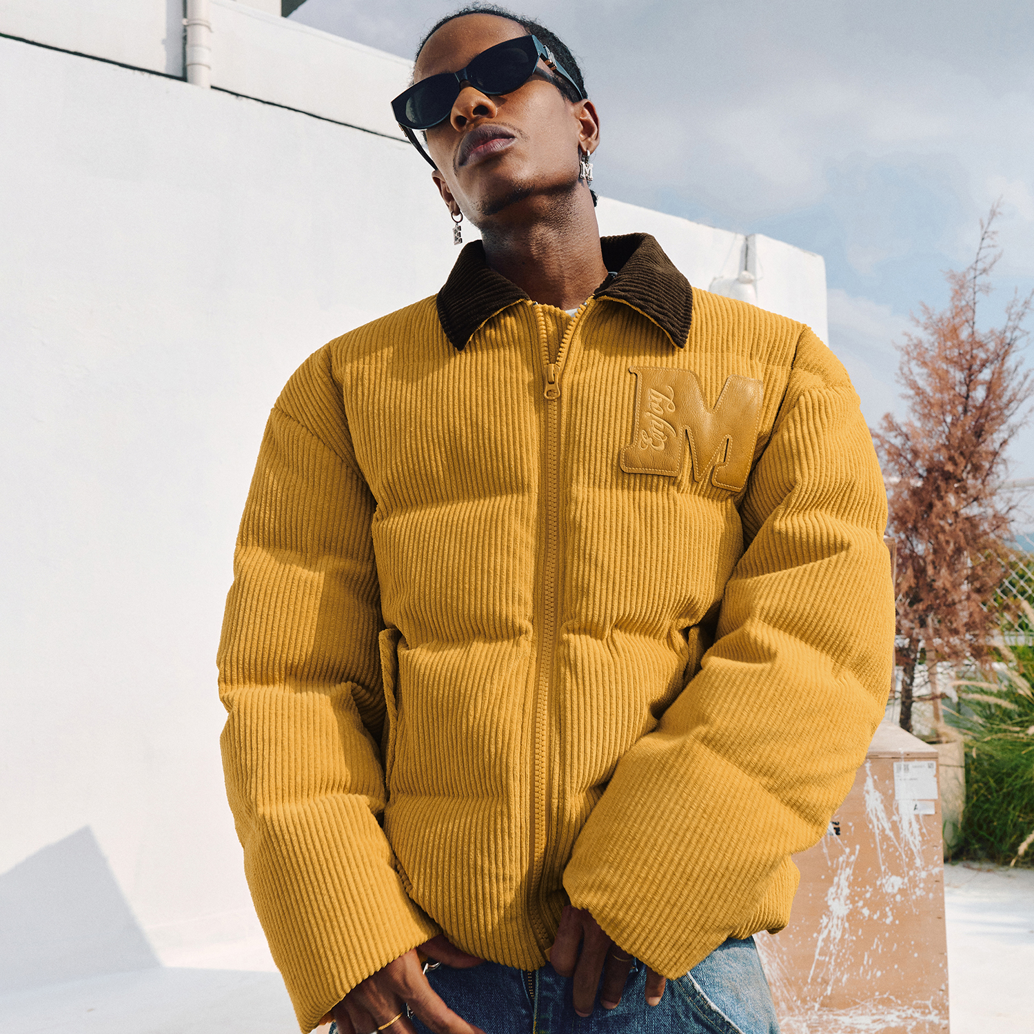 MEDM 90鸭绒灯芯绒翻领拼色休闲羽绒服男女冬季加厚保暖宽松外套 - 封面