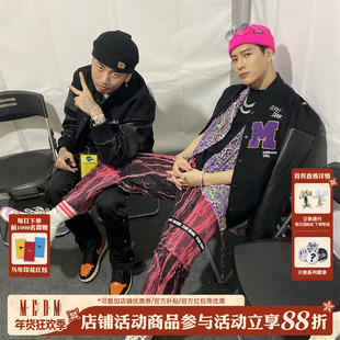 MEDM外套男女潮情侣装潮流宽松春秋美式棒球服夹克王嘉尔同款上衣