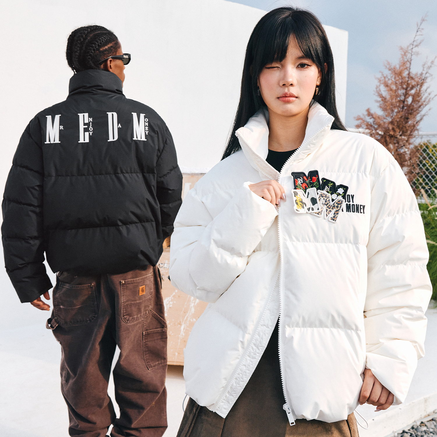 MEDMFW25立领魔术贴羽绒服