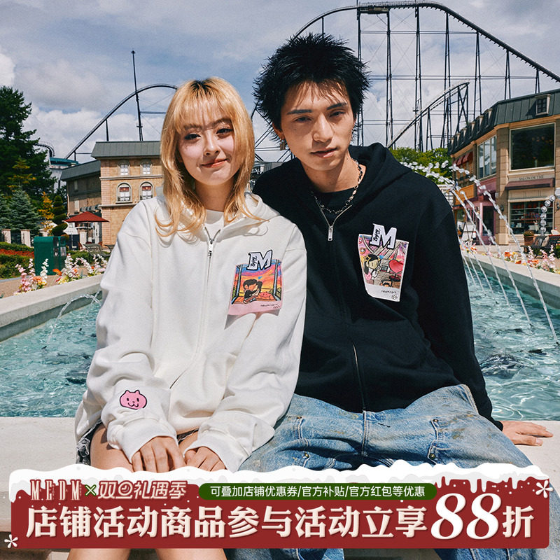 MEDMxNewmasus拍立得拉链帽衫