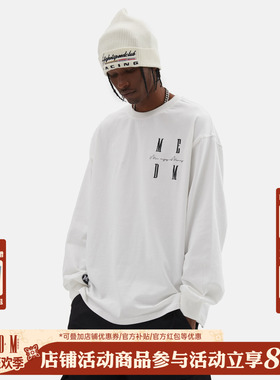 【王鹤棣同款】MEDM国潮牌长袖t恤男女春秋季打底衫LOGO刺绣宽松