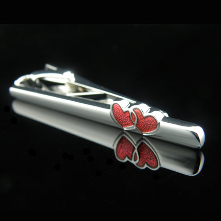 特价【正品】德西 结婚庆宴会 红色珐琅 菁英商务领带夹送爱人