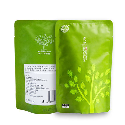 嘉竹绿茶园2026新茶嘉竹高绿100g袋装办公用家用茶叶明前绿茶