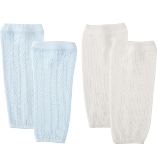 宝宝睡觉纯棉脚套夏季薄款婴儿护膝盖护腿套袖长筒空调房宽松袜套