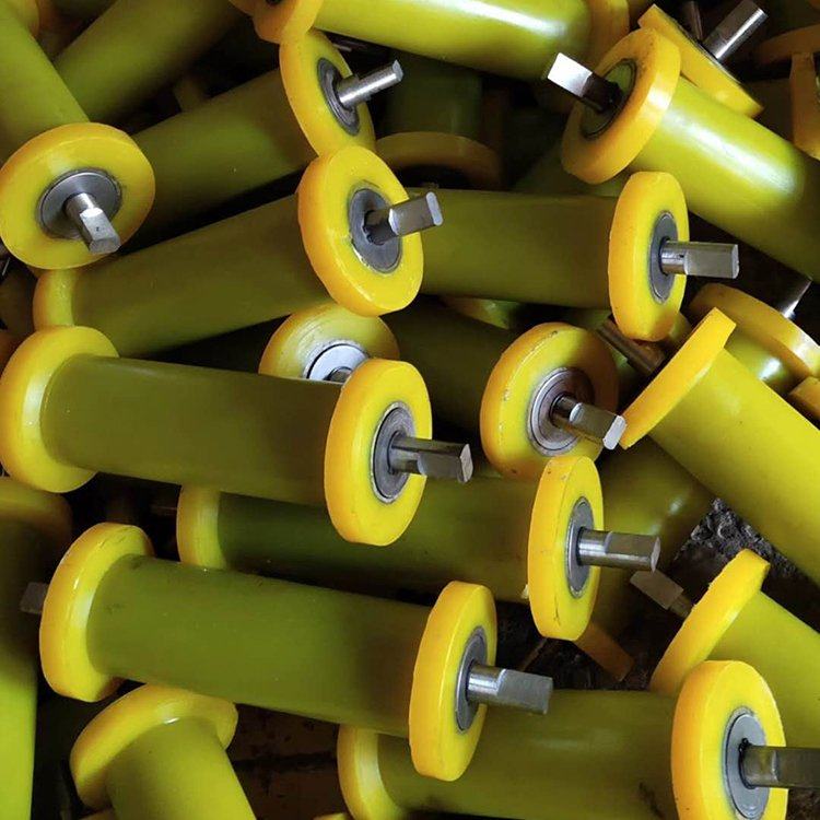 吉聚矿用铸钢地滚 350mm耐磨尼龙 聚氨酯高分子地辊