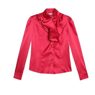 荷叶边很仙设计感小众长袖衬衫