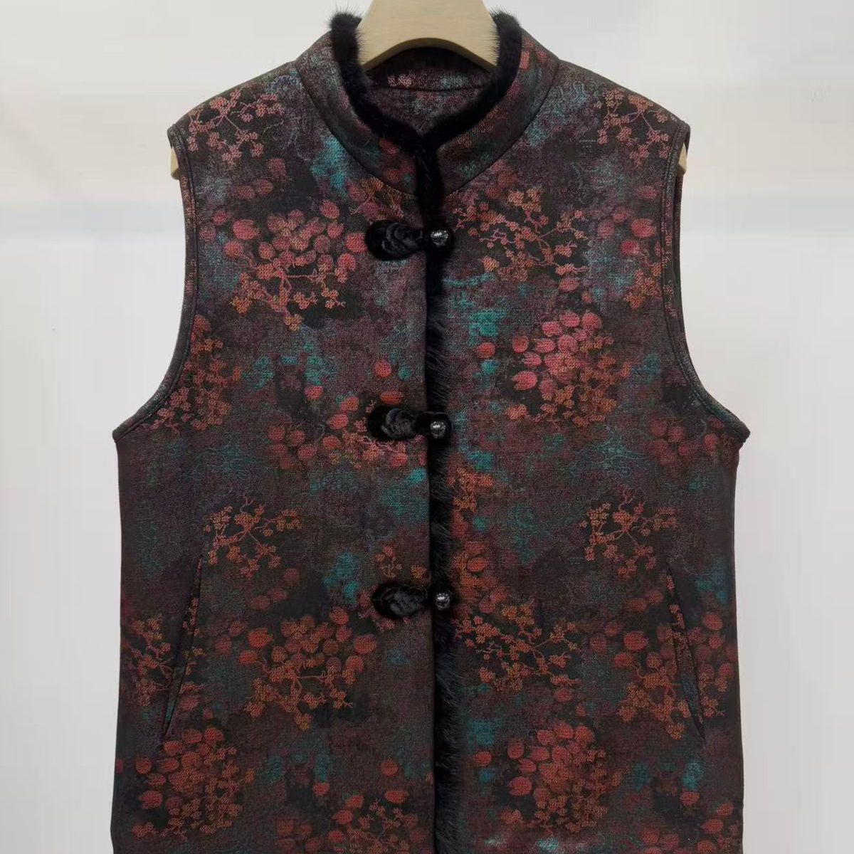 Q75002 奶奶新款马甲水貂毛棉衣女装妈妈外套秋冬上衣老太太背心