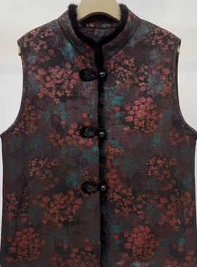 Q75002 奶奶新款马甲水貂毛棉衣女装妈妈外套秋冬上衣秋之歌背心