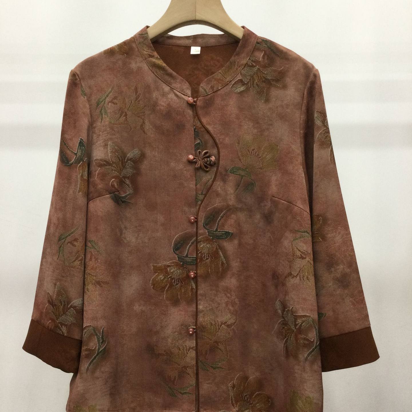 中老年薄款春夏装妈妈高贵新中式国风衬衫女老人奶奶太太夏季衣服