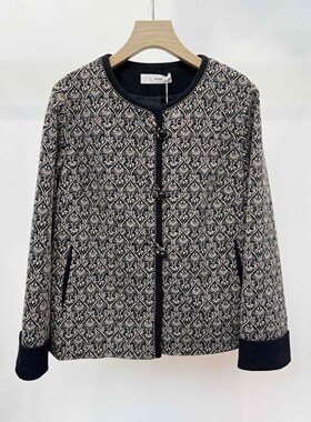 Q65028妈妈洋气小香风外套2025秋新款上衣减龄百搭中老年大码女装