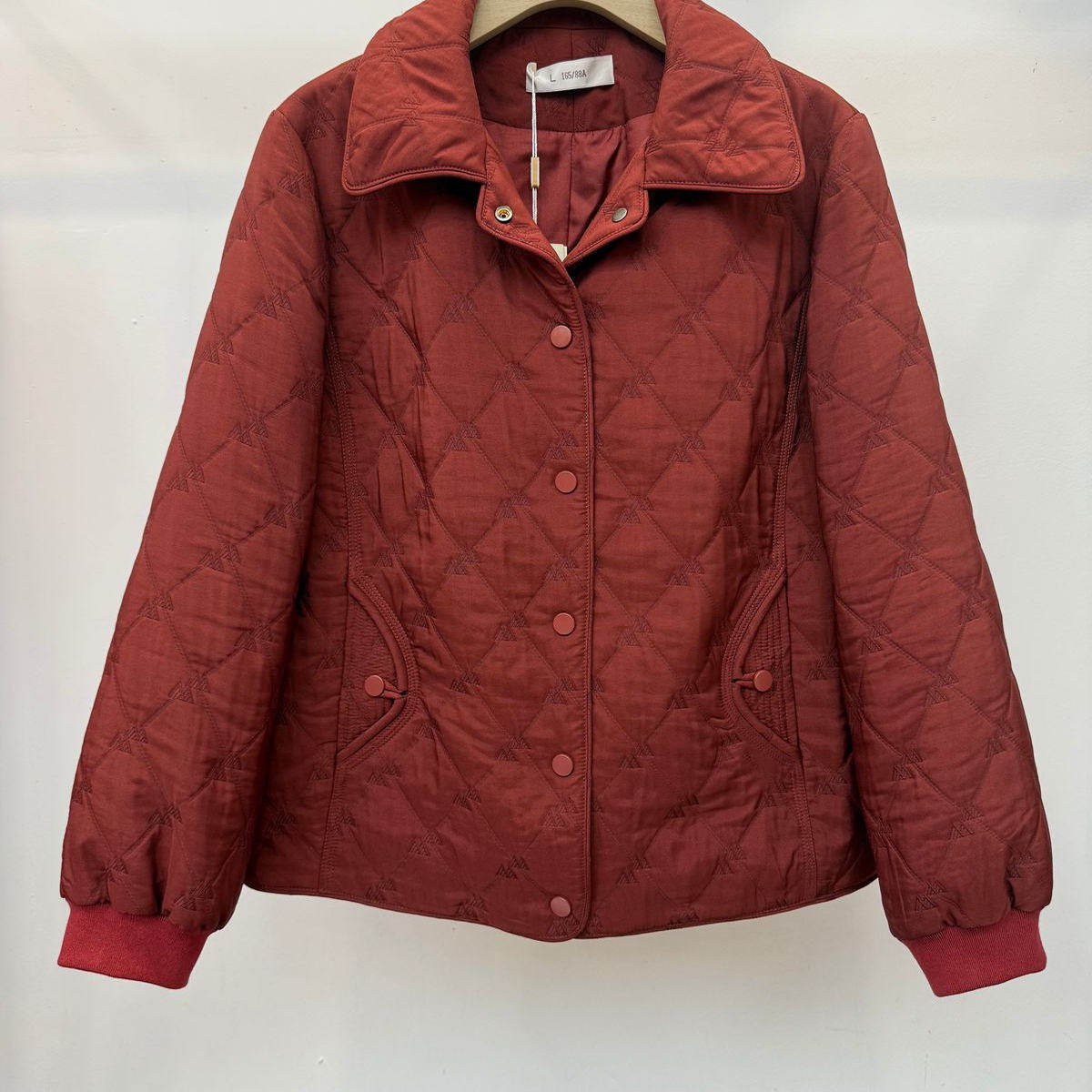 Q65021小个子妈妈秋装外套休闲红色上衣新款中老年女装秋大码夹克