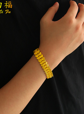 手链菱形情侣久不掉色黄金首饰