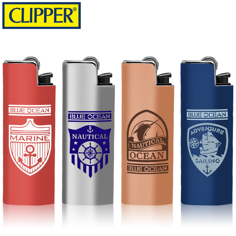 clipper可利福打火机金属航海砂轮滑轮齿轮火石可充气男女士火机