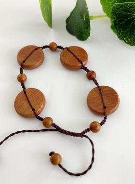 正宗泗滨砭石脚链天然泗水红砭石脚环舒筋通络促脚腕循环