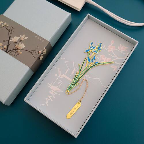 子陌花卉金属书签礼品定制
