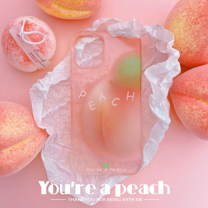 JOEJOE原创蜜桃适用苹果17Pro手机壳iPhone17 pro max个性16Pro小众磨砂面简约粉色创意iPhone15/14/13