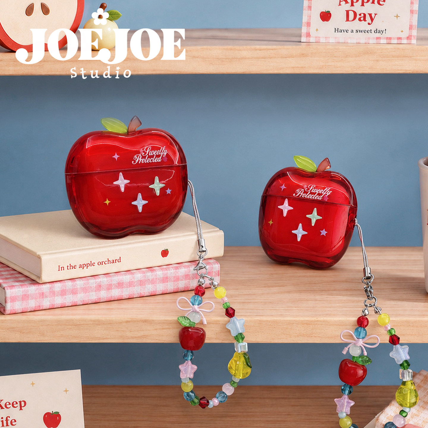 JoeJoe原创闪闪苹果适用苹果Airpods Pro3代/Pro2代/4代无线透明耳机保护套耳机套小众可爱四代TPU软壳图片
