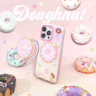 JOEJOE原创甜甜圈适用15苹果iPhone16promax磁吸magsafe手机壳13双层12可爱14Pro少女15Pro卡通萌系甜美梦幻