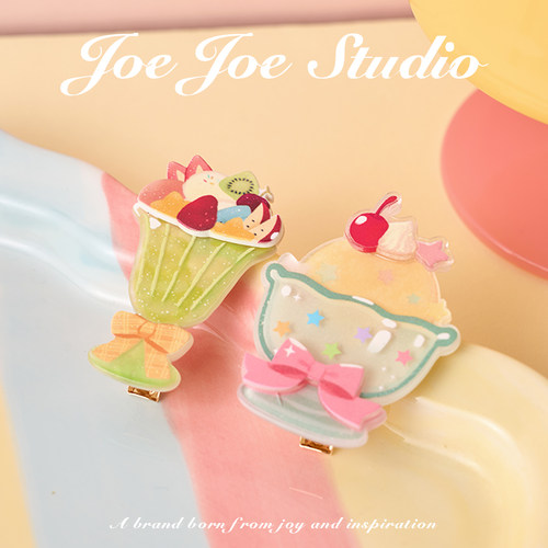 甜品造型发卡治愈穿搭