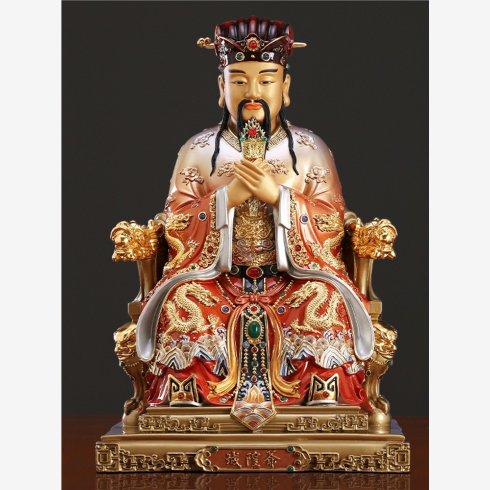 台湾黄铜贴金彩绘城隍爷