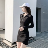 Платье, юбка, приталенный корсет, подходит для подростков, городской стиль, коллекция 2022, в обтяжку, с акцентом на бедрах