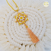 粉黛 纯手工编织绕线曼达拉编绳项链diy材料包小众原创ins锁骨链